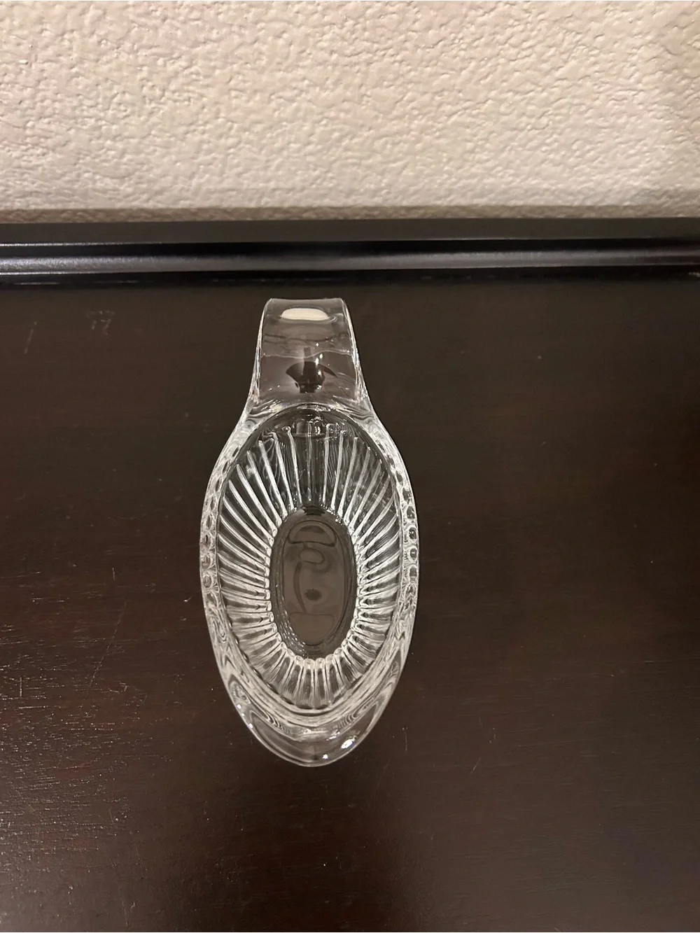 Williams Sonoma Fluted 25% Lead Crystal Gravy Sauce Boat 4 oz excellent
